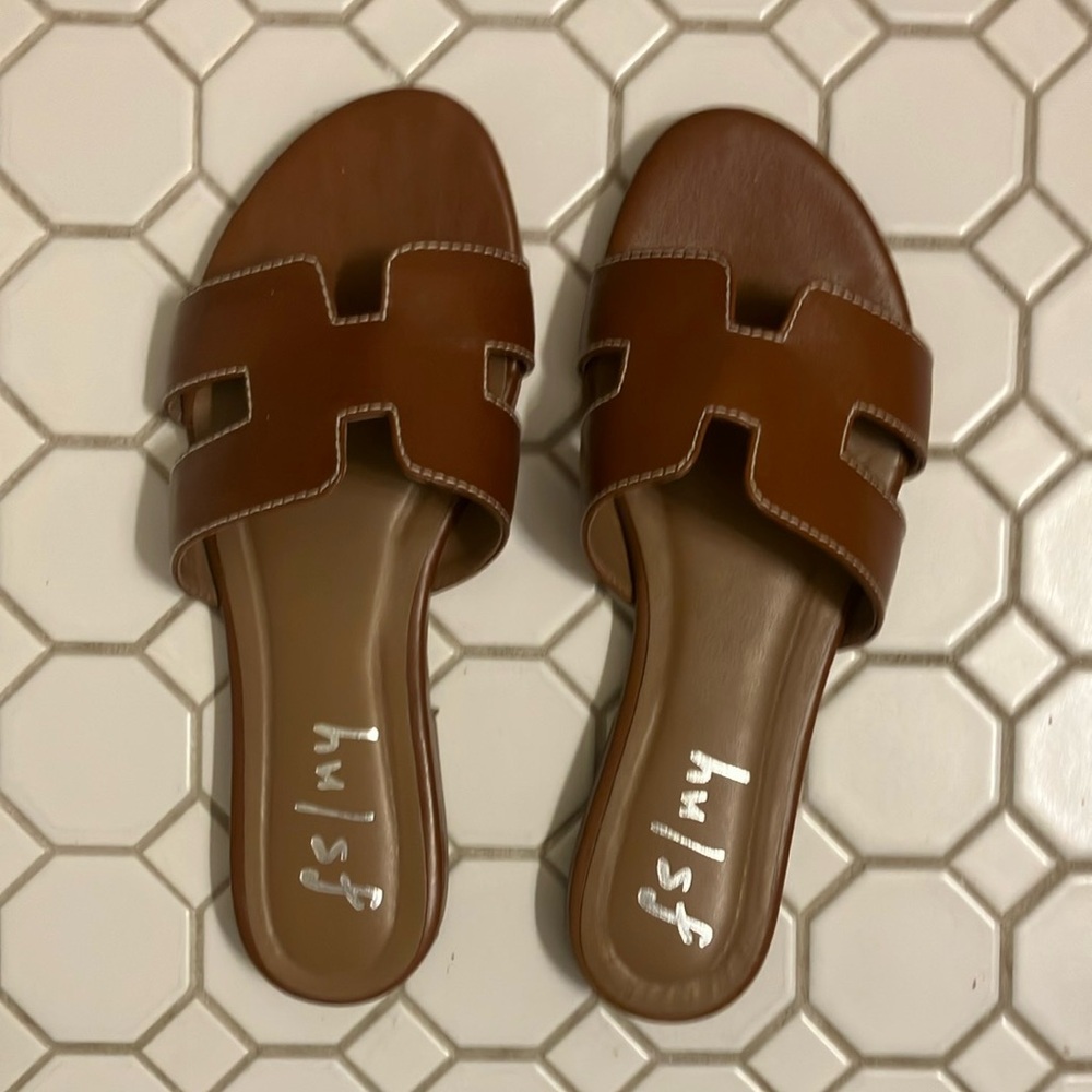 French Sole Cognac Leather Alibi Sandals